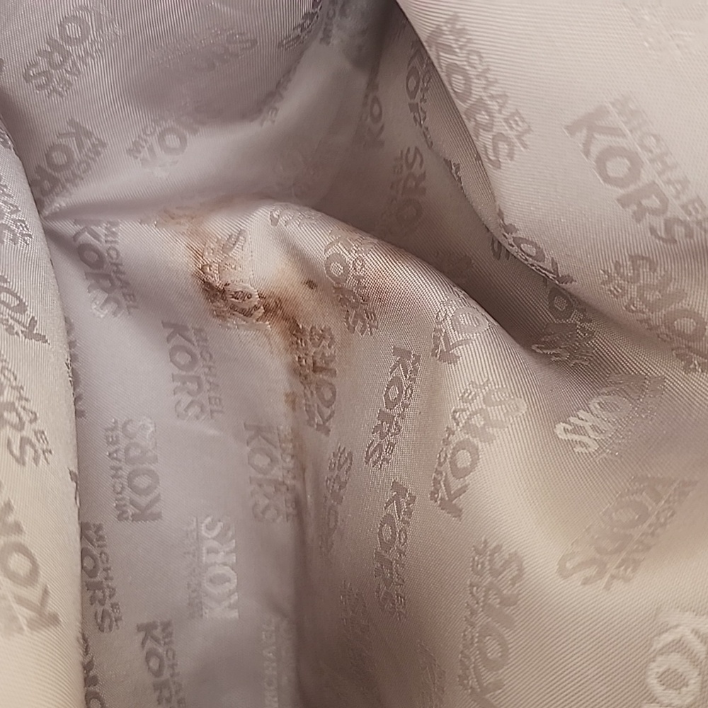 Michael Kors‎ Satchel Crossbody Bag Pebbled Ivory Leather Light Cream - Picture 15 of 15